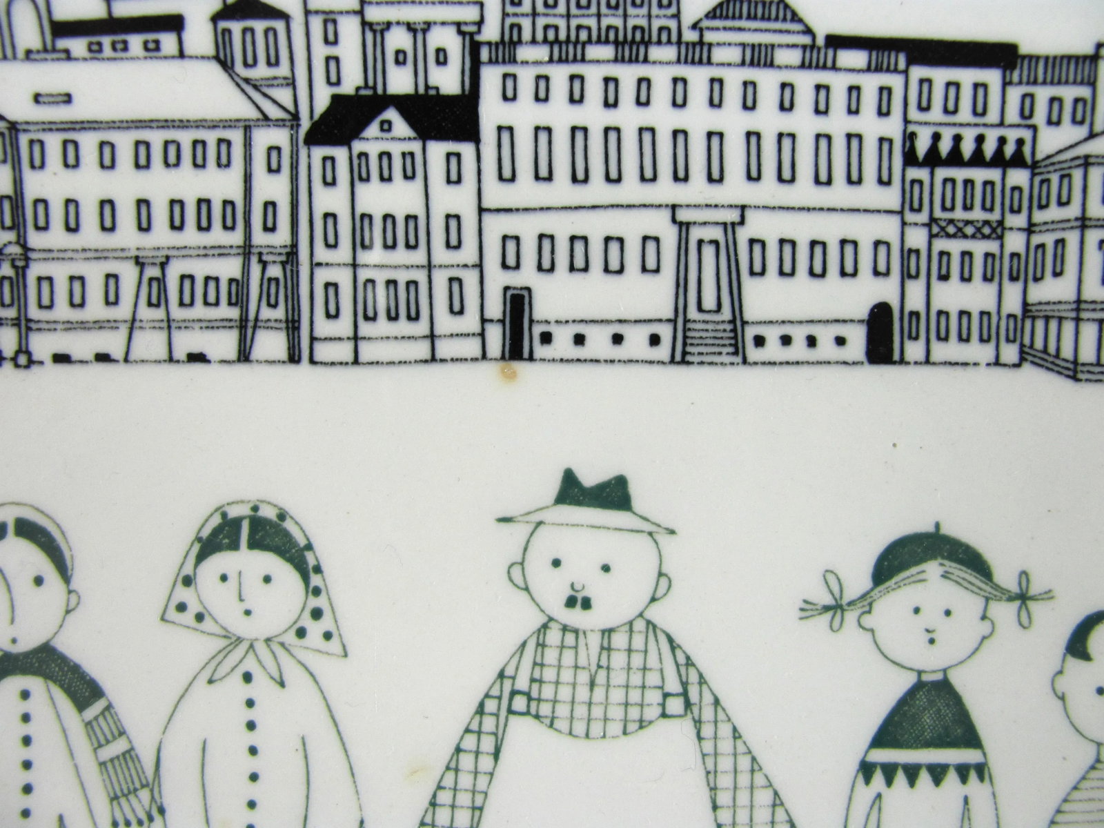1960s Raija Uosikkinen for Arabia of Finland Kauppatori Appetizer Wall Plate Dish - Set of 4 - 3