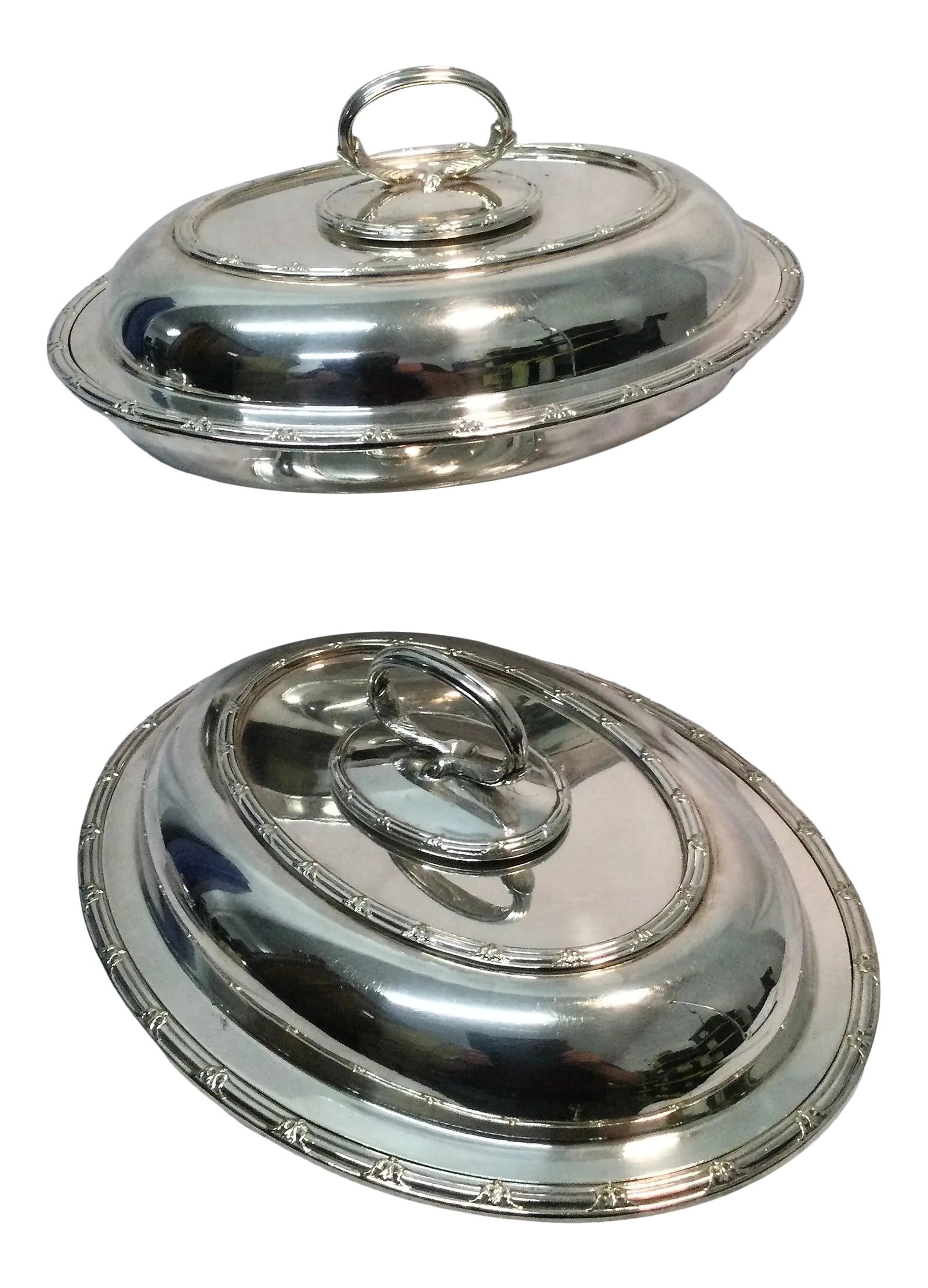 Antique Set of Mappin & Webb Oval Covered Vegetable Dishes Made in England (1 of 6)
