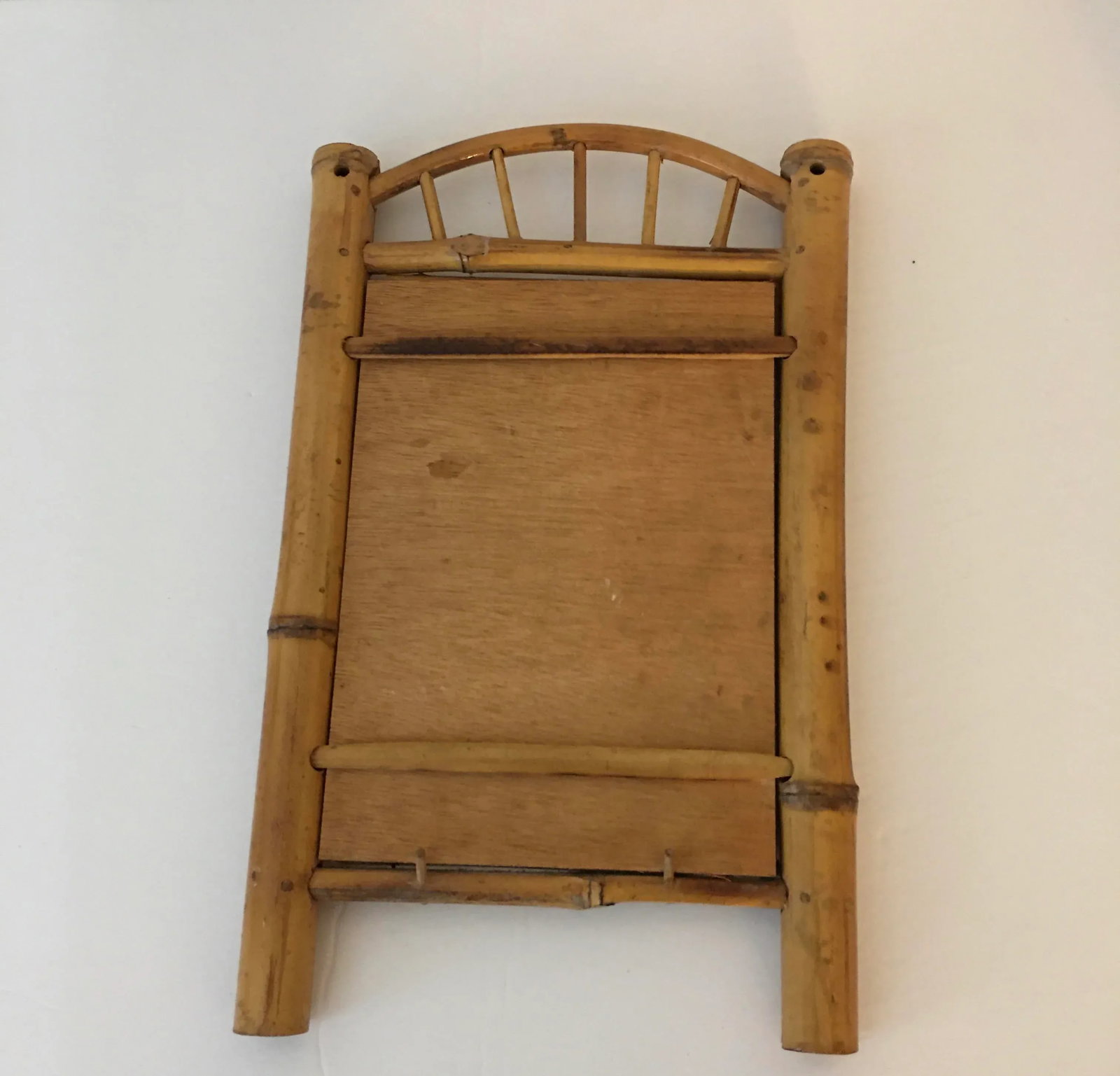 Vintage 1970's Bamboo Wall Mirror - 4