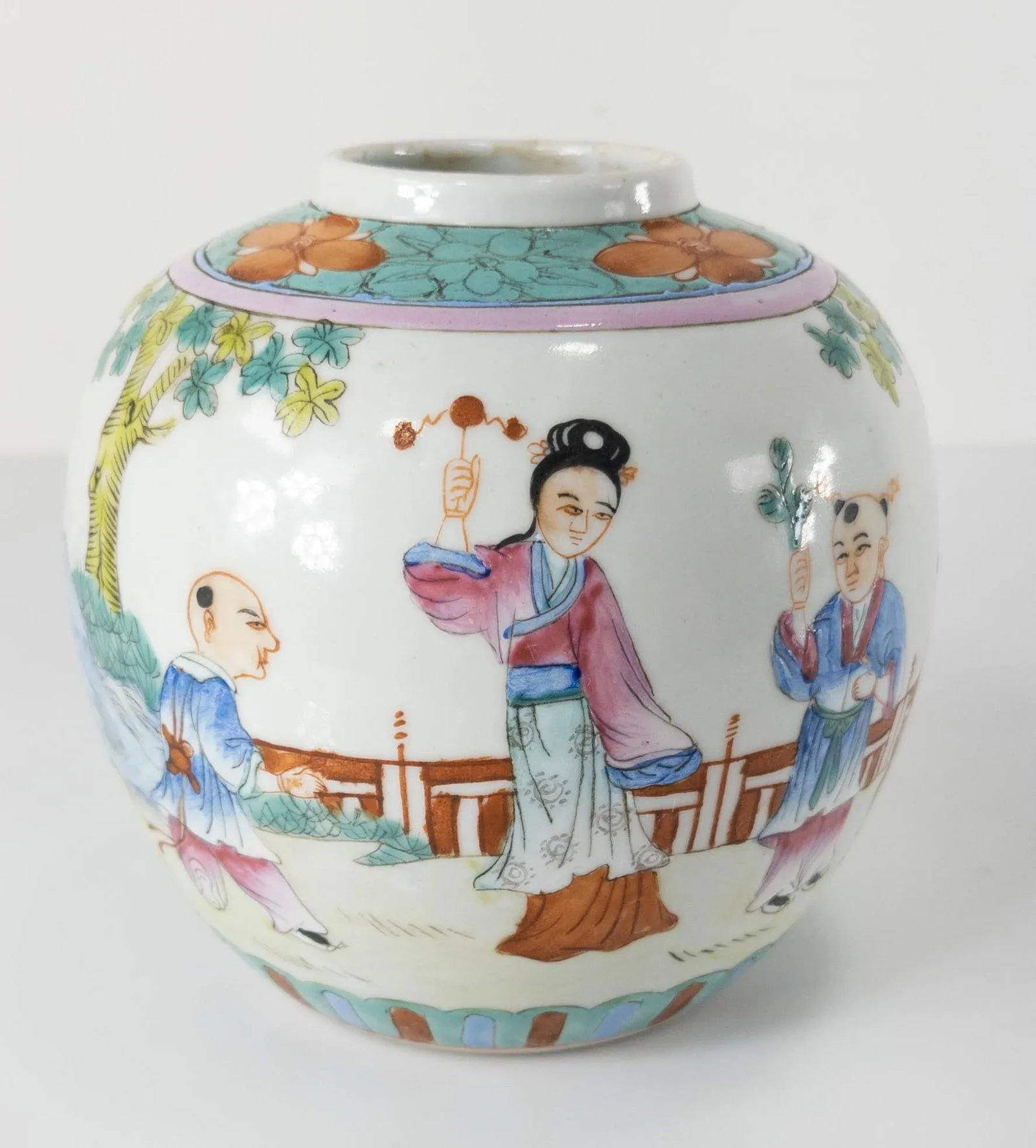 Chinese Chinoiserie Famille Rose Ginger Jar - 10