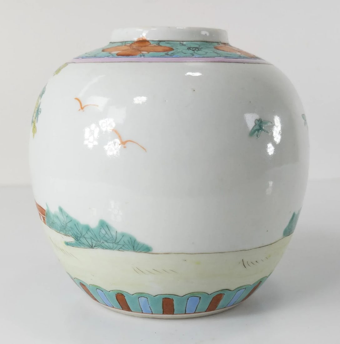 Chinese Chinoiserie Famille Rose Ginger Jar - 4