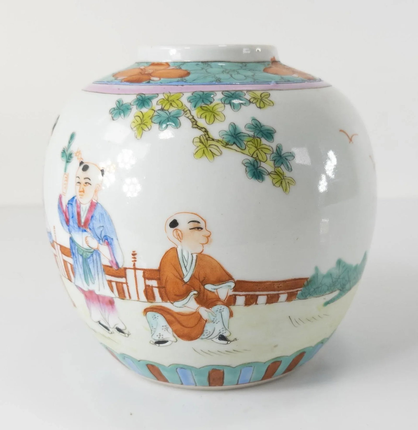 Chinese Chinoiserie Famille Rose Ginger Jar - 5