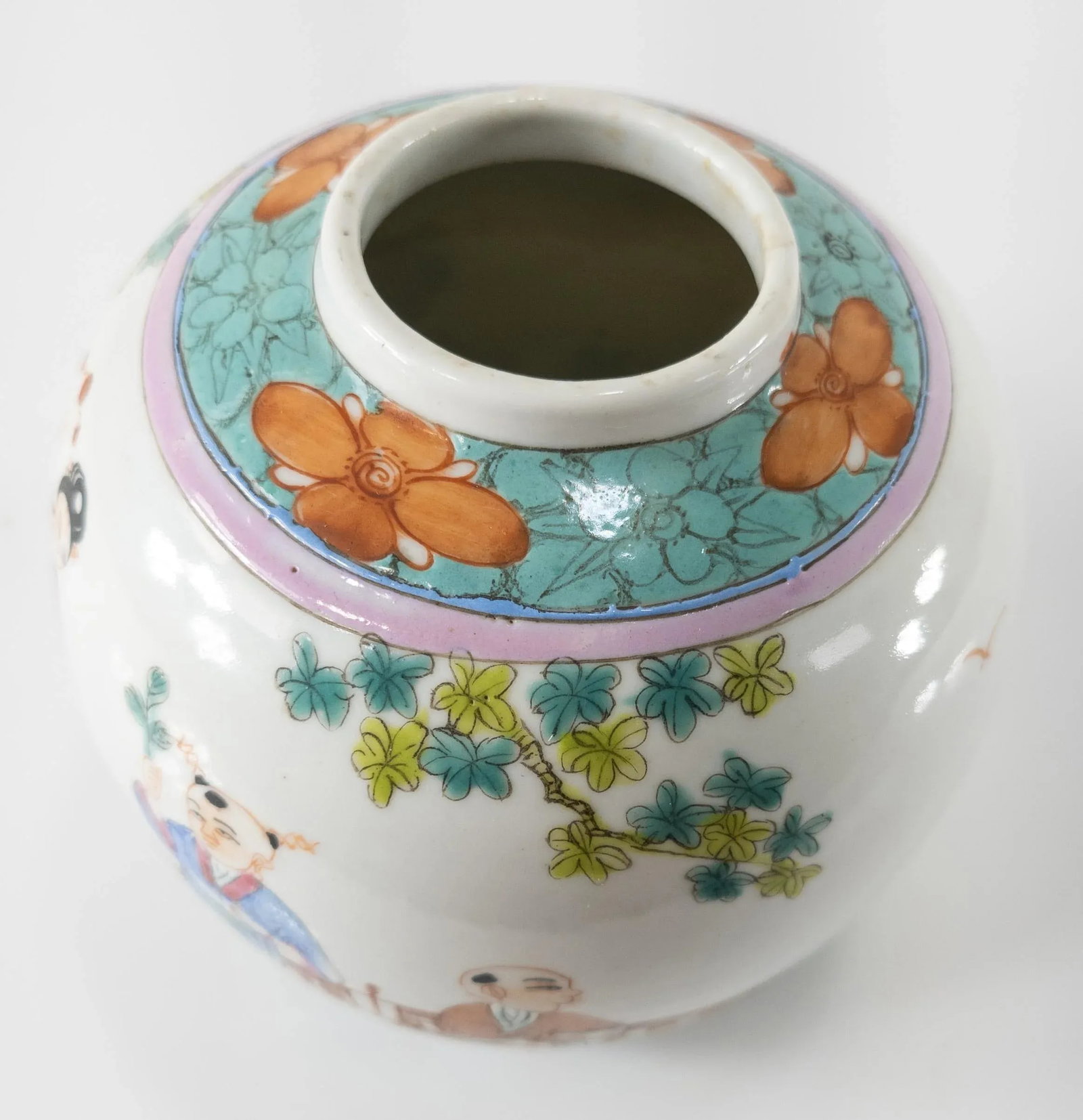 Chinese Chinoiserie Famille Rose Ginger Jar - 7