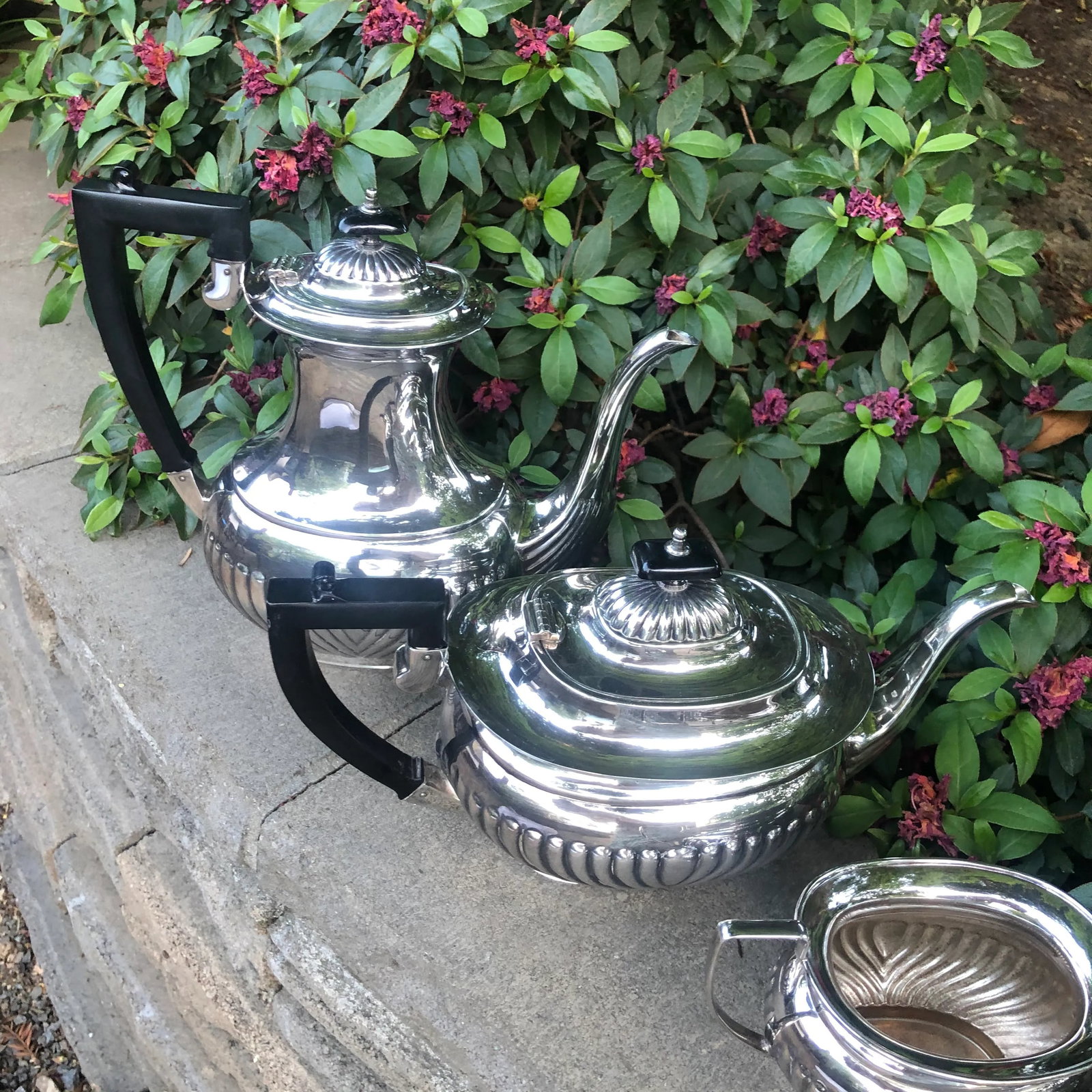 Antique Sheffield Silverplate Tea Set- 4 Pieces - 10