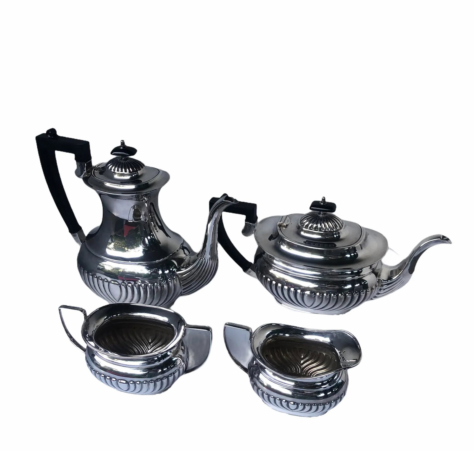 Antique Sheffield Silverplate Tea Set- 4 Pieces - 11