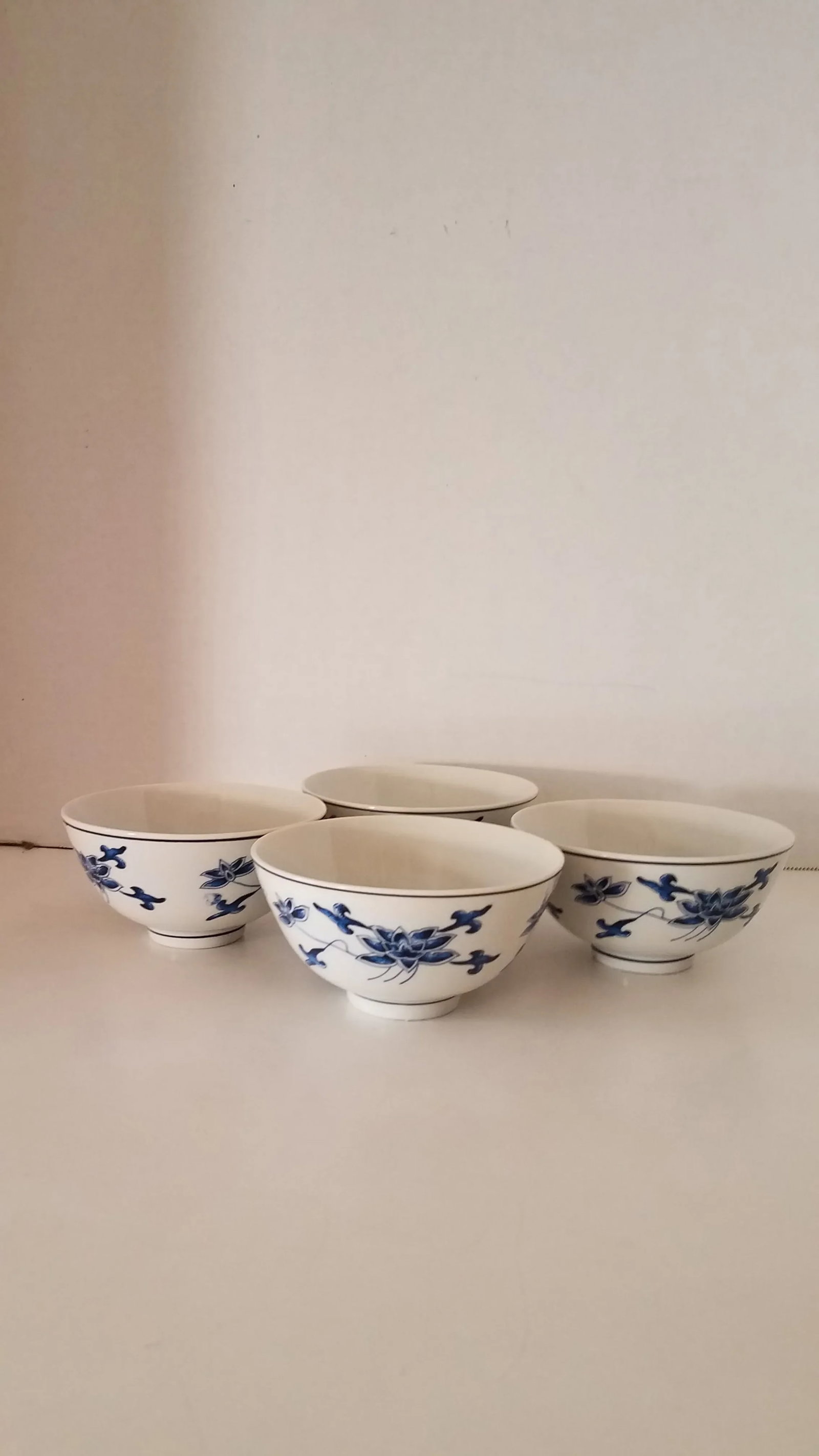 Vintage Great China Zhongdu Jingdez Porcelain Rice Bowls- Set of 4 - 2