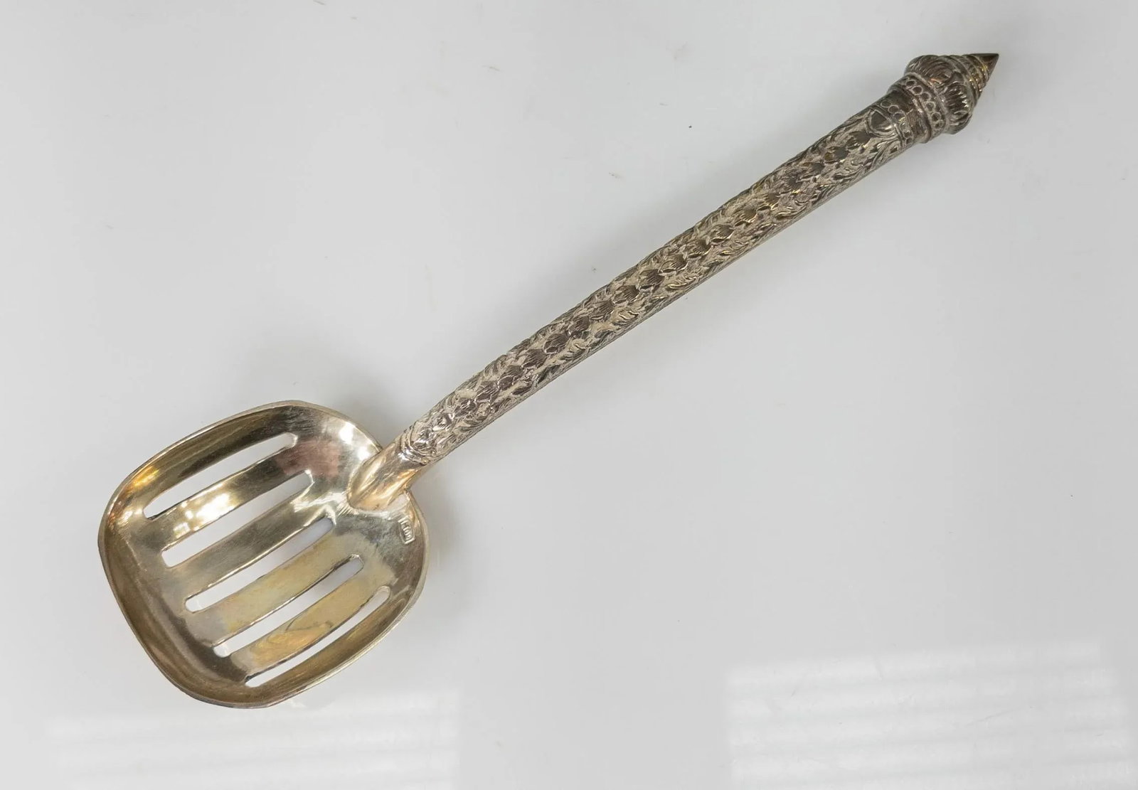 Early 20th Century Anglo Indian Style Boxed Sterling Silver Serving Set - 5 Pieces - 11