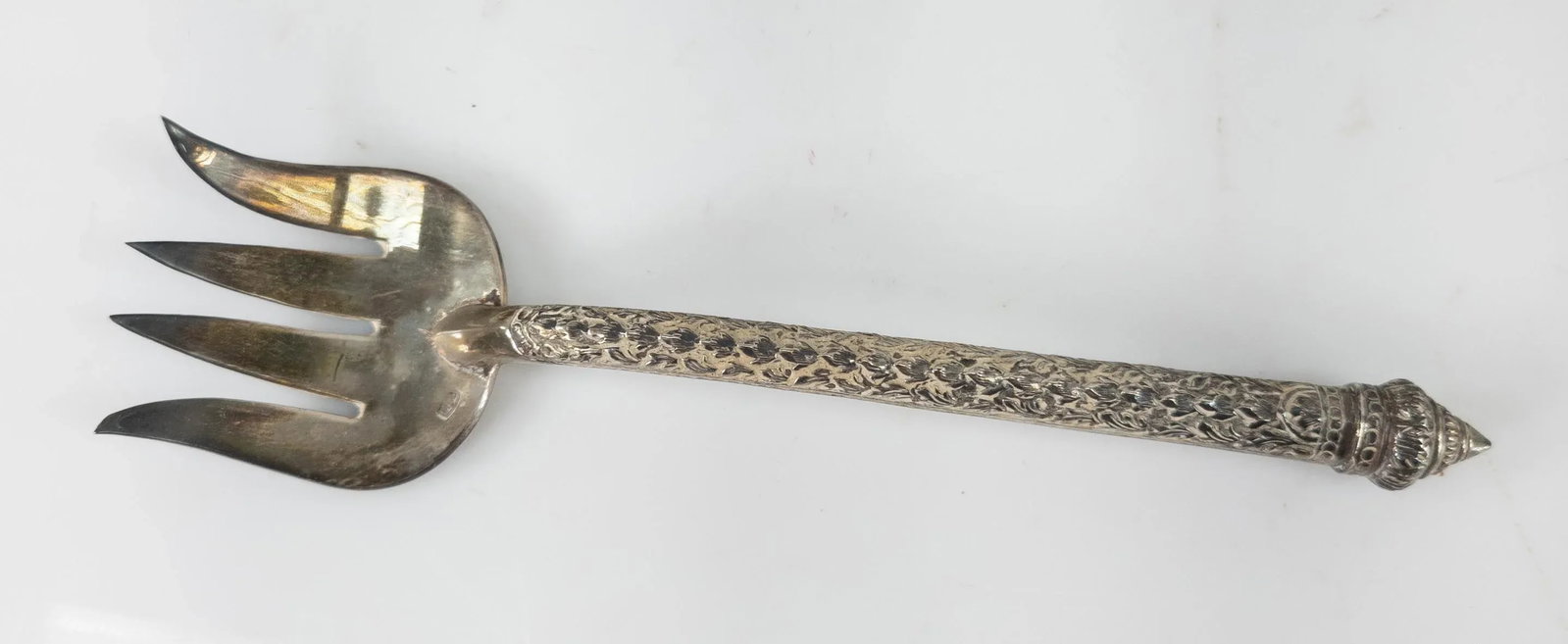 Early 20th Century Anglo Indian Style Boxed Sterling Silver Serving Set - 5 Pieces - 9