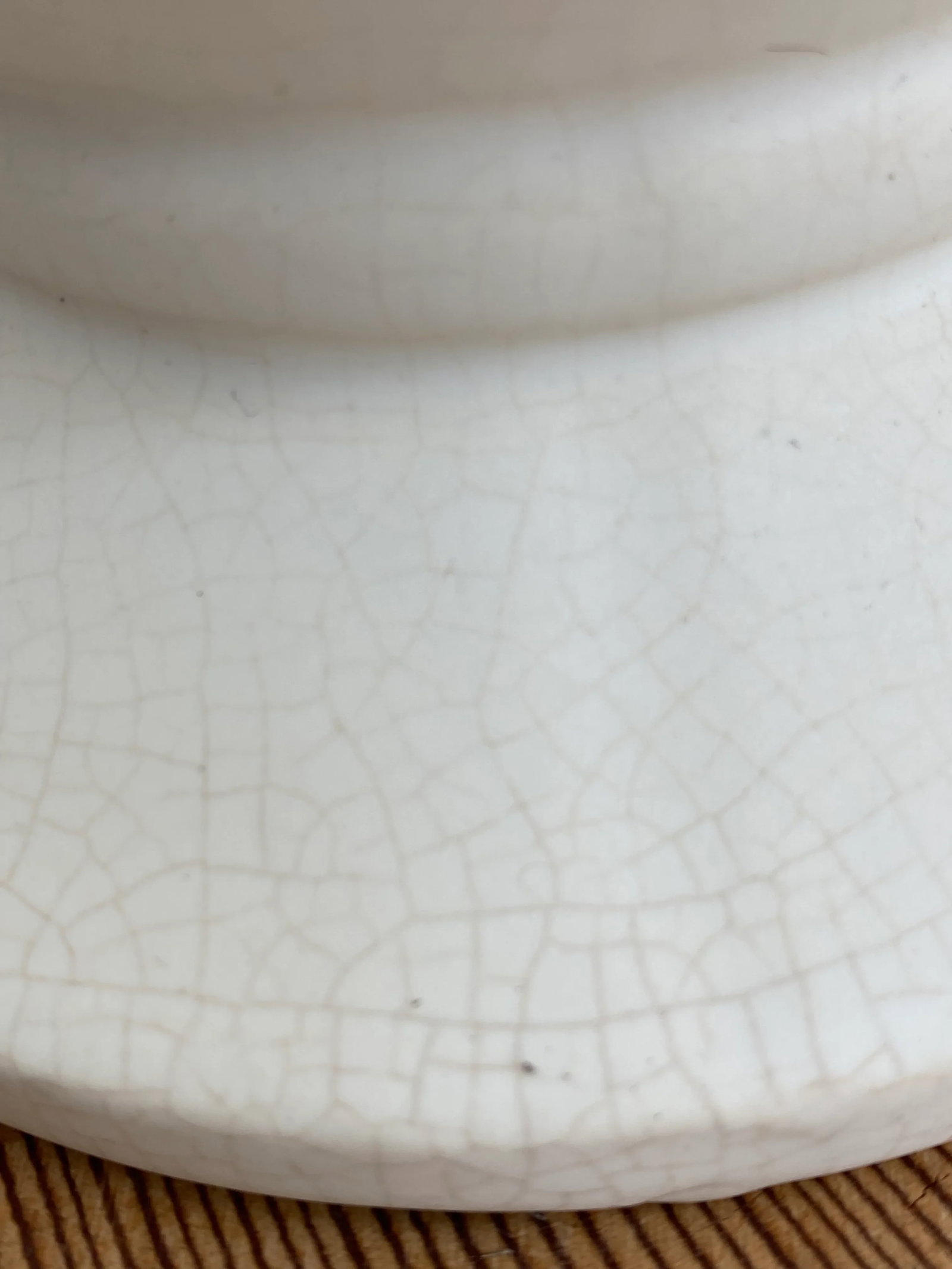 1940's Modern Matte White Ceramic Vase - 8