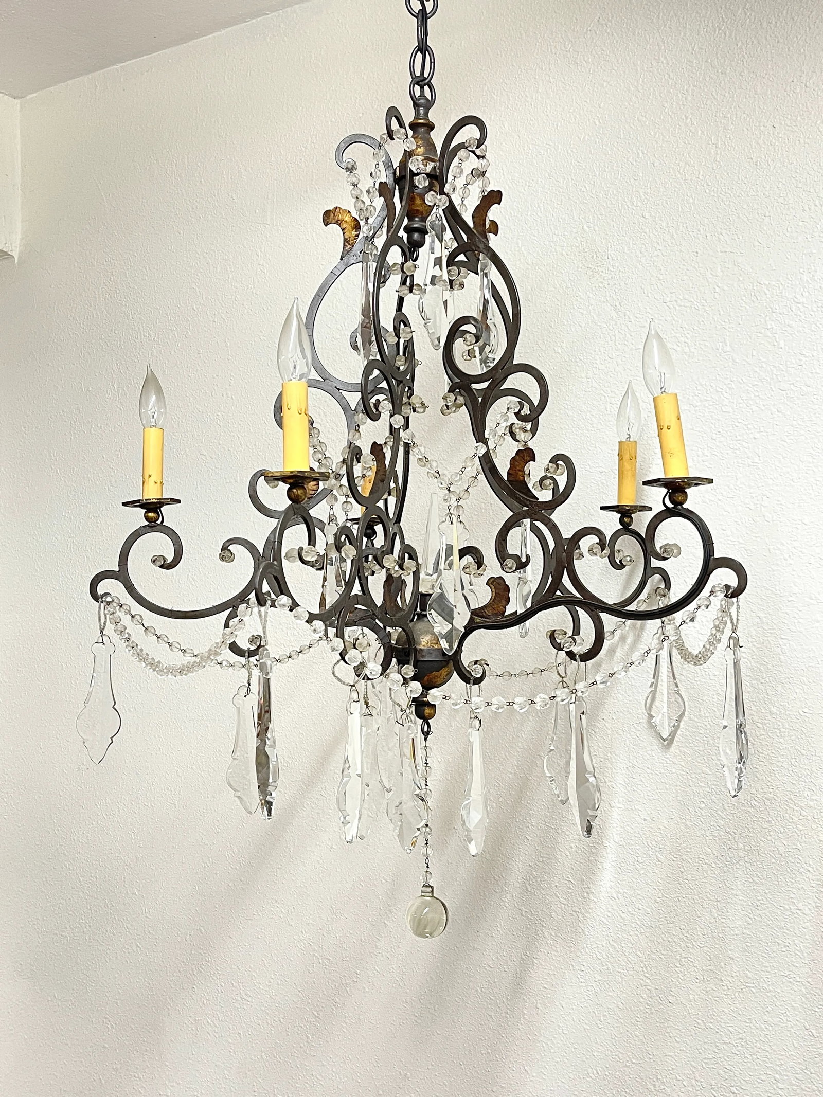 Vintage Iron Chandelier - 12