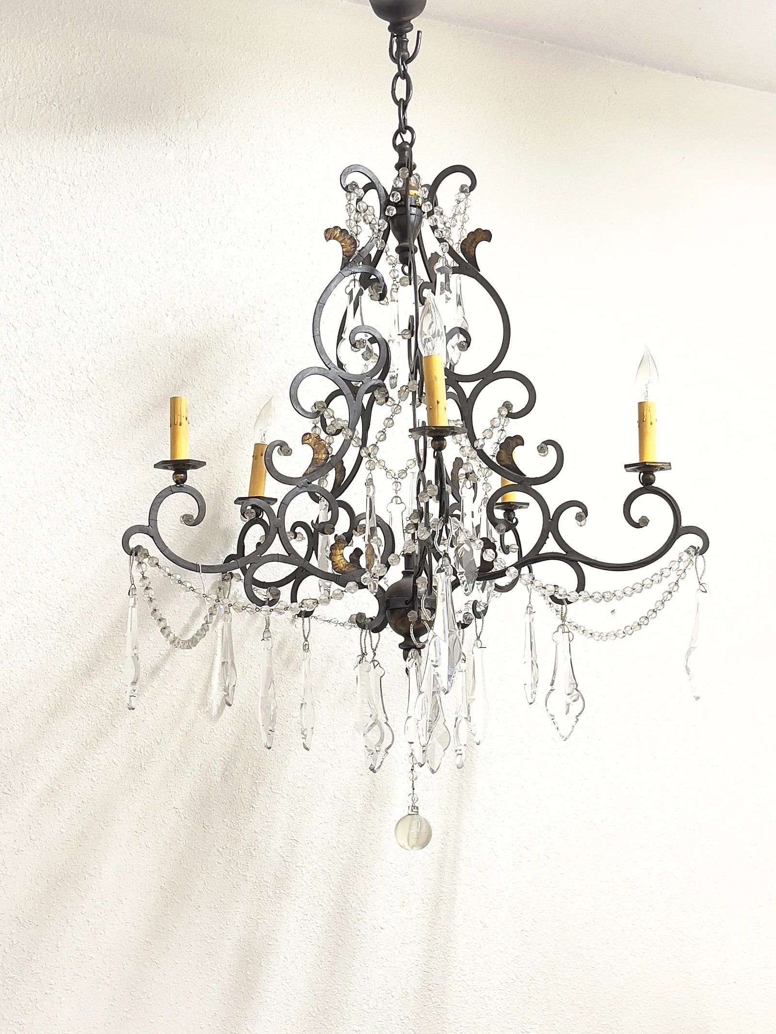 Vintage Iron Chandelier - 13