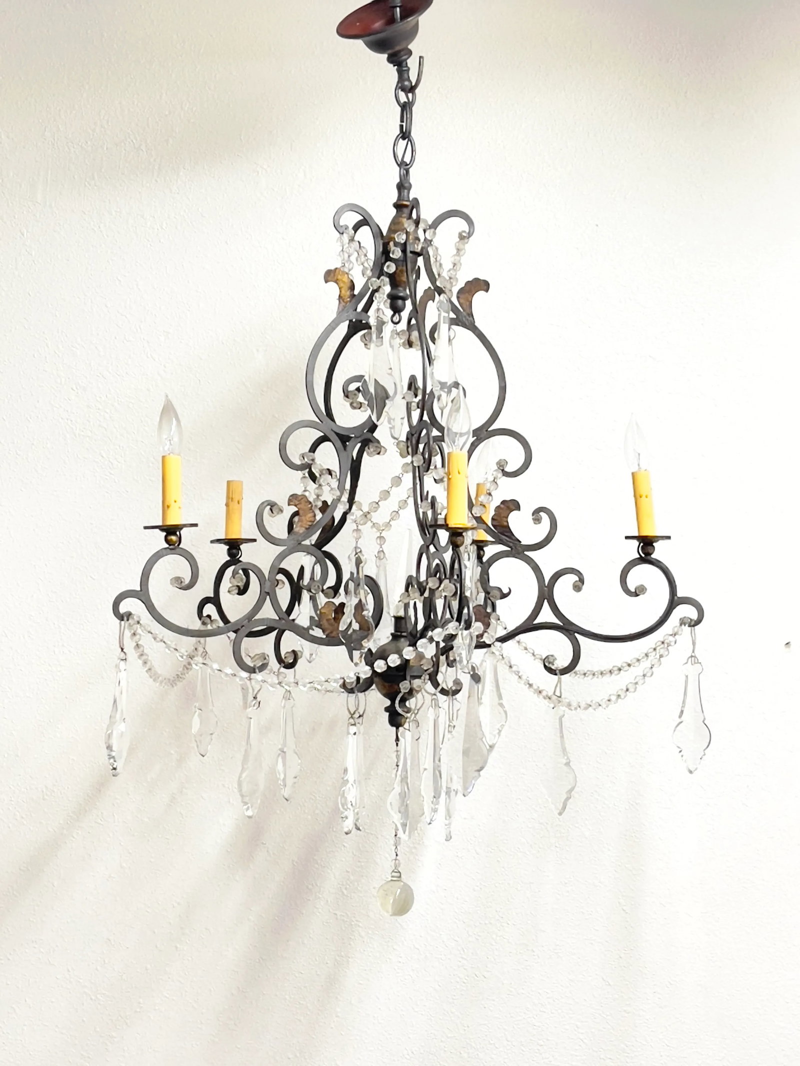 Vintage Iron Chandelier - 2