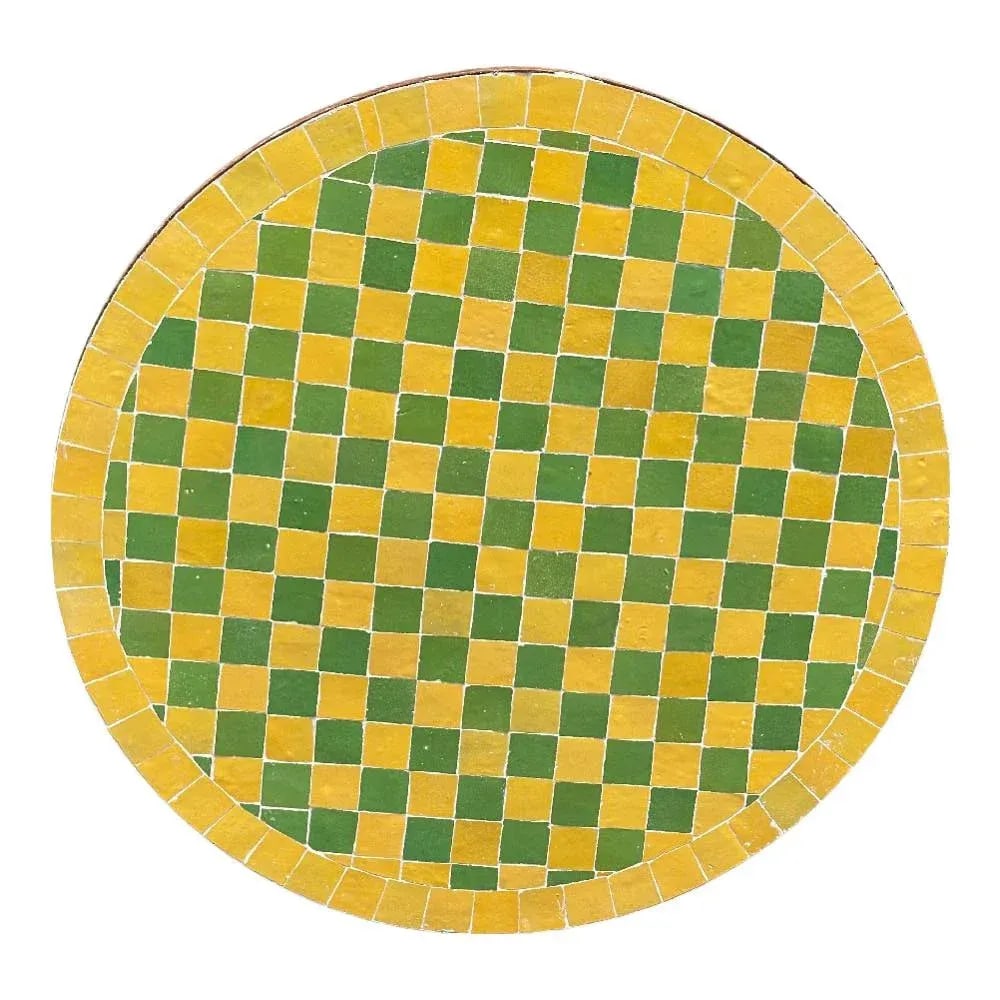 Moroccan Ceramic Tile Round Table Top - 4
