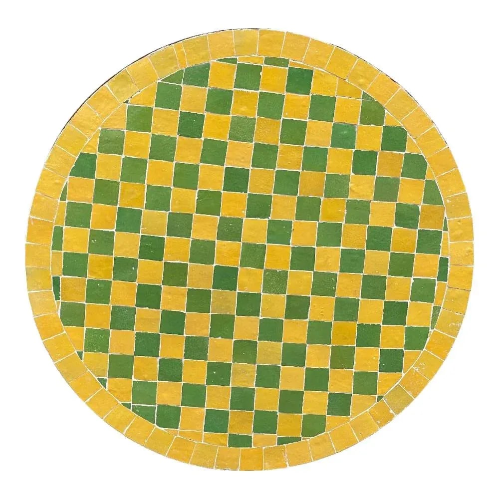 Moroccan Ceramic Tile Round Table Top - 5