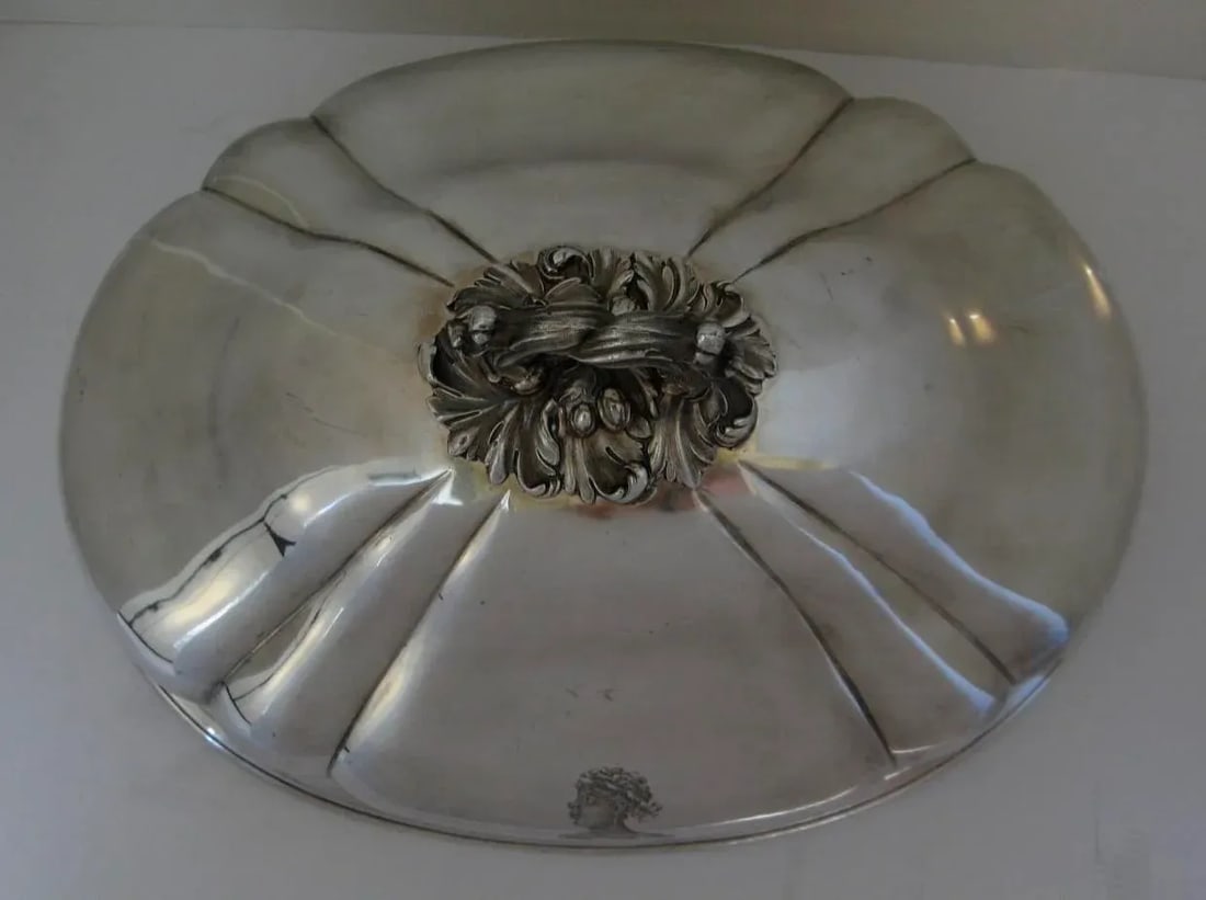 1830 English Sheffield Silver Meat Game Dome Armorial "Andros" - 2