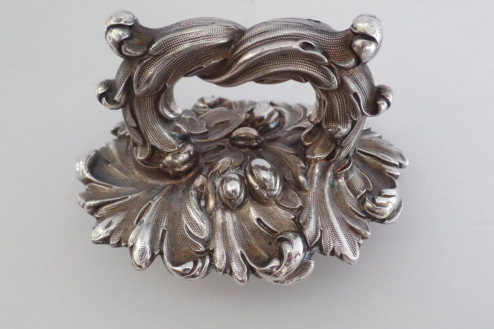 1830 English Sheffield Silver Meat Game Dome Armorial "Andros" - 9