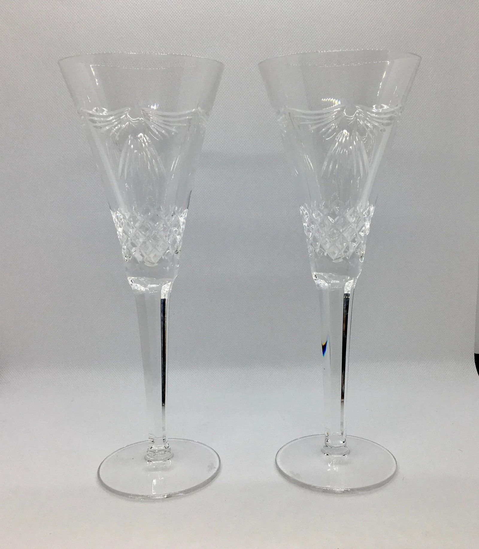 Waterford Millennium Collection Peace Toasting Flutes - A Pair - 6