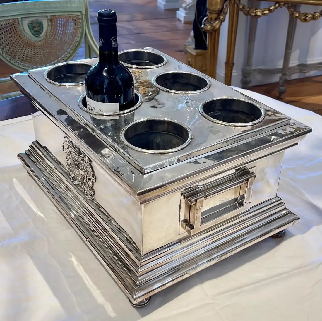 Early 19th Century Sheffield Silver Armorial Wine Cooler - 2
