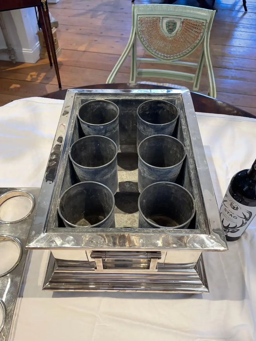 Early 19th Century Sheffield Silver Armorial Wine Cooler - 7