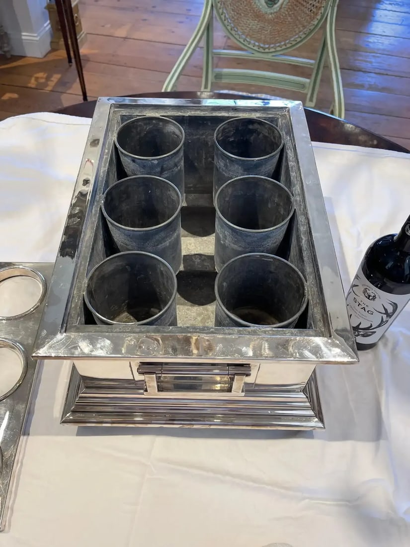 Early 19th Century Sheffield Silver Armorial Wine Cooler - 8