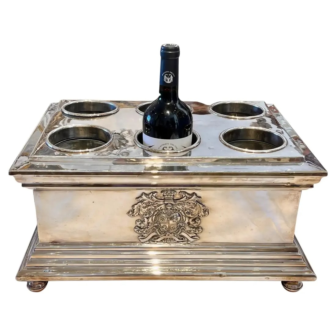 Early 19th Century Sheffield Silver Armorial Wine Cooler - 9