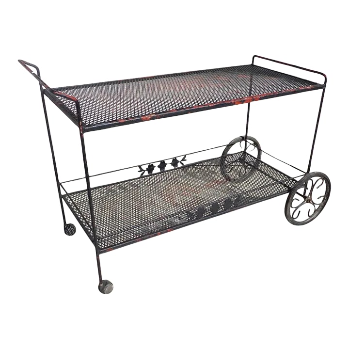 Woodard Wrought Iron Bar Serving Cart (1 of 8)