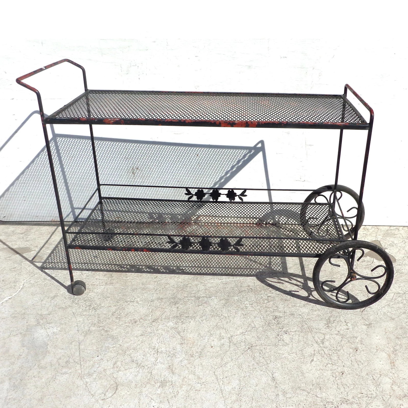 Woodard Wrought Iron Bar Serving Cart - 2