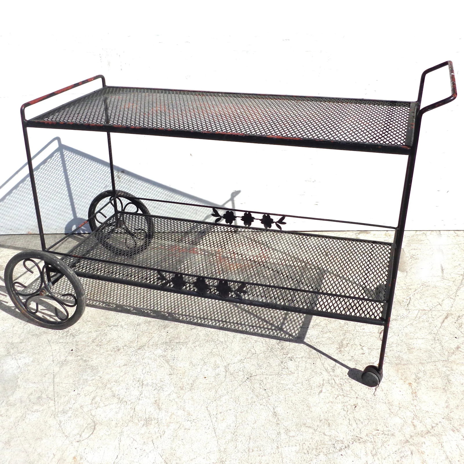 Woodard Wrought Iron Bar Serving Cart - 3