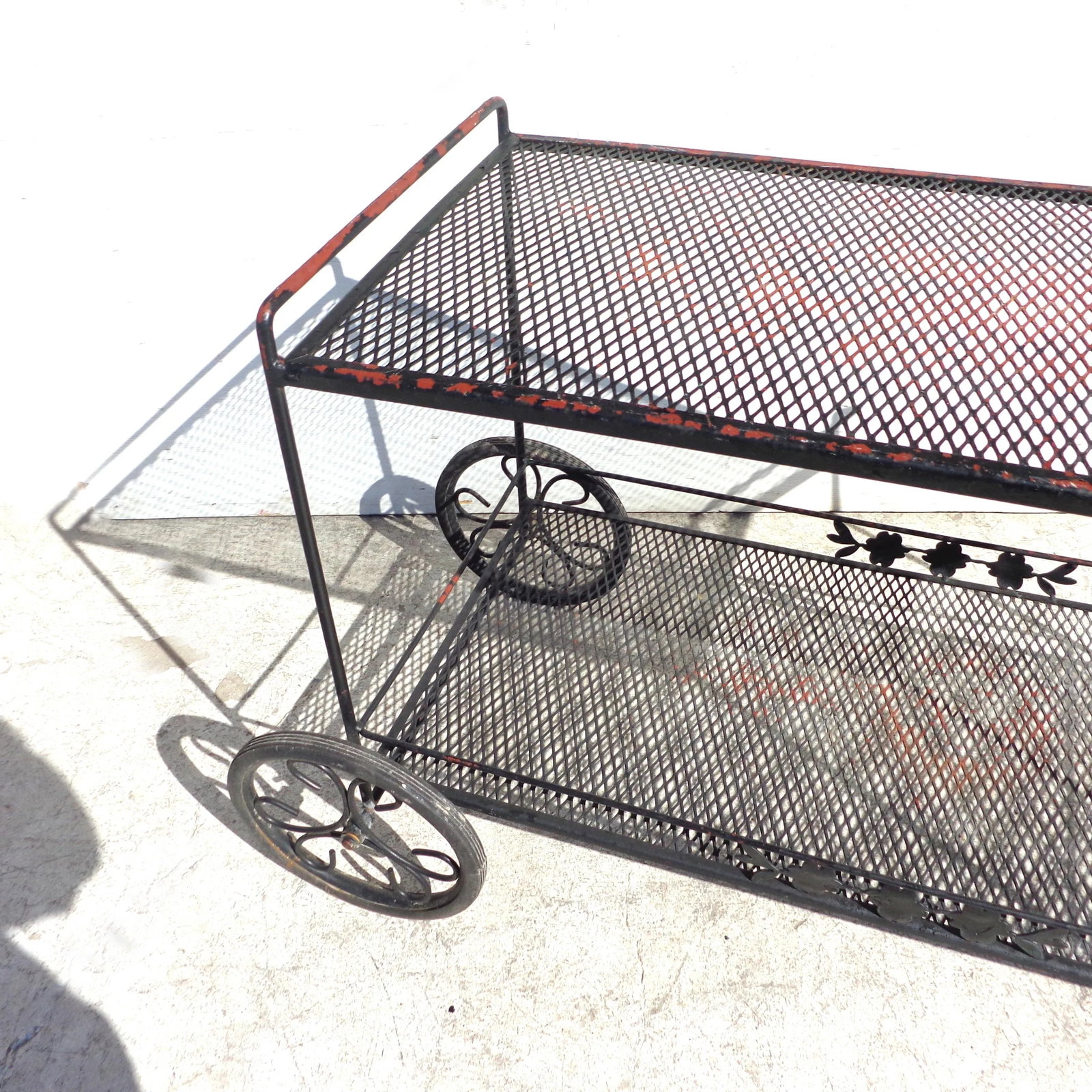 Woodard Wrought Iron Bar Serving Cart - 5