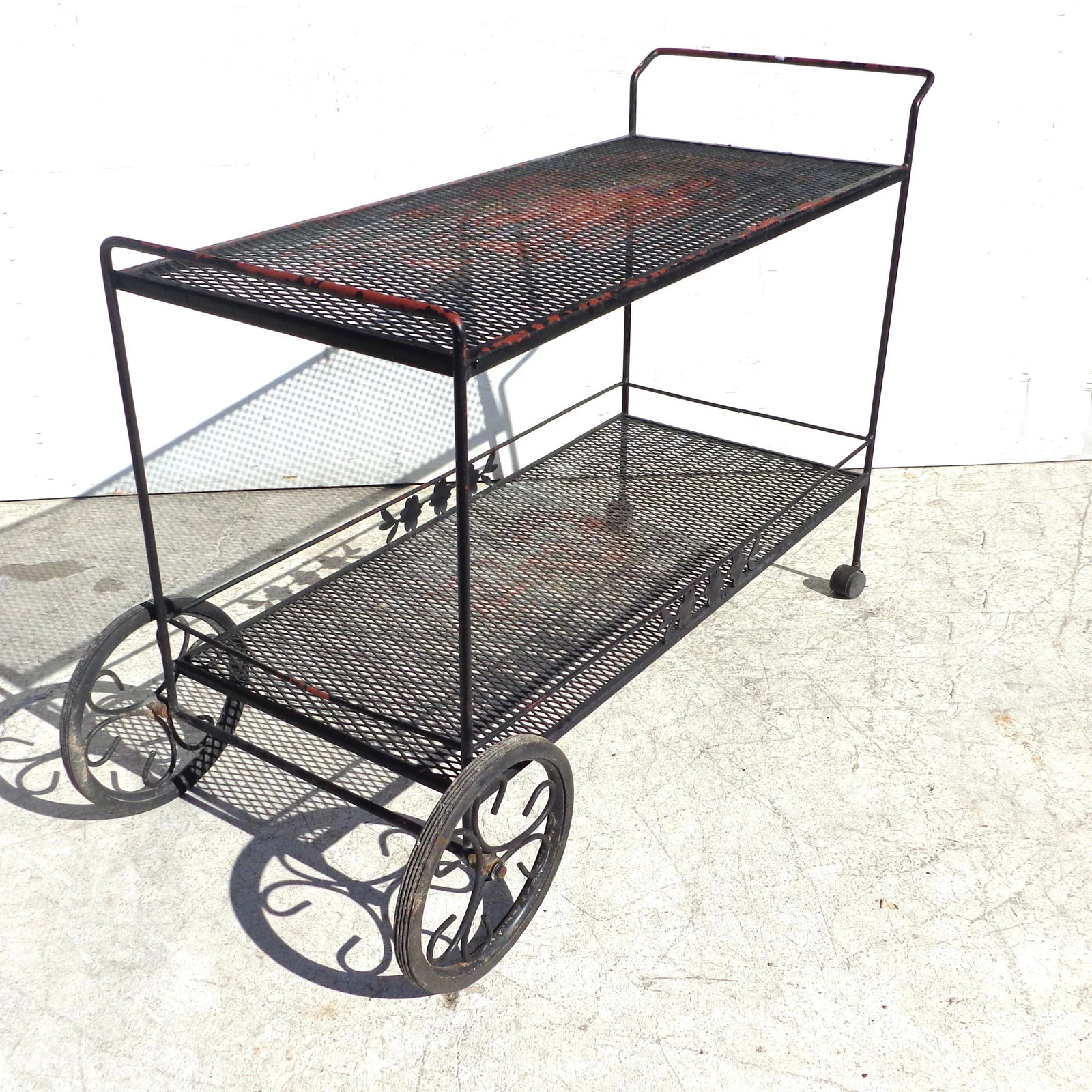 Woodard Wrought Iron Bar Serving Cart - 6