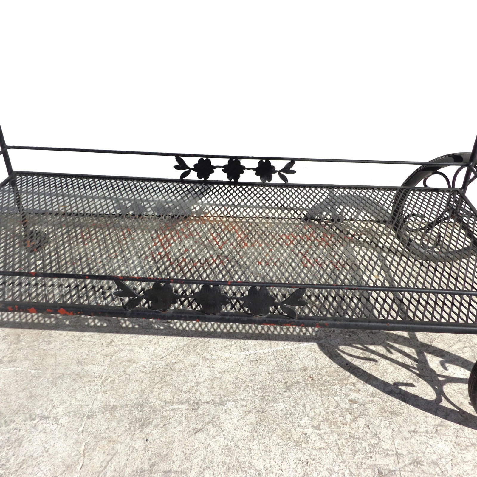 Woodard Wrought Iron Bar Serving Cart - 7