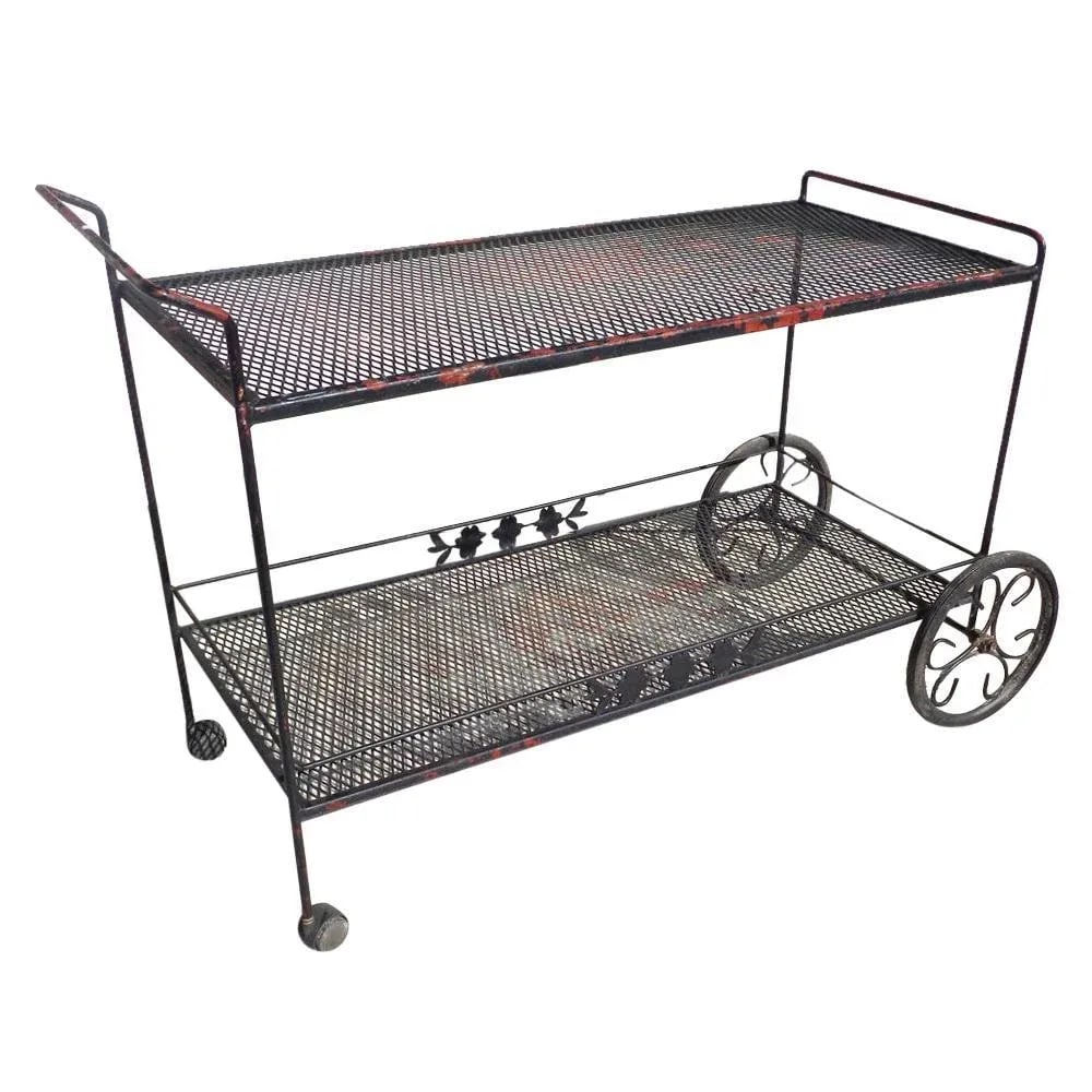 Woodard Wrought Iron Bar Serving Cart - 8