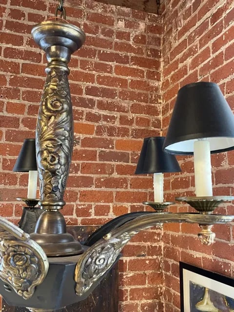 Vintage 1920s Art Deco French Chandelier - 2