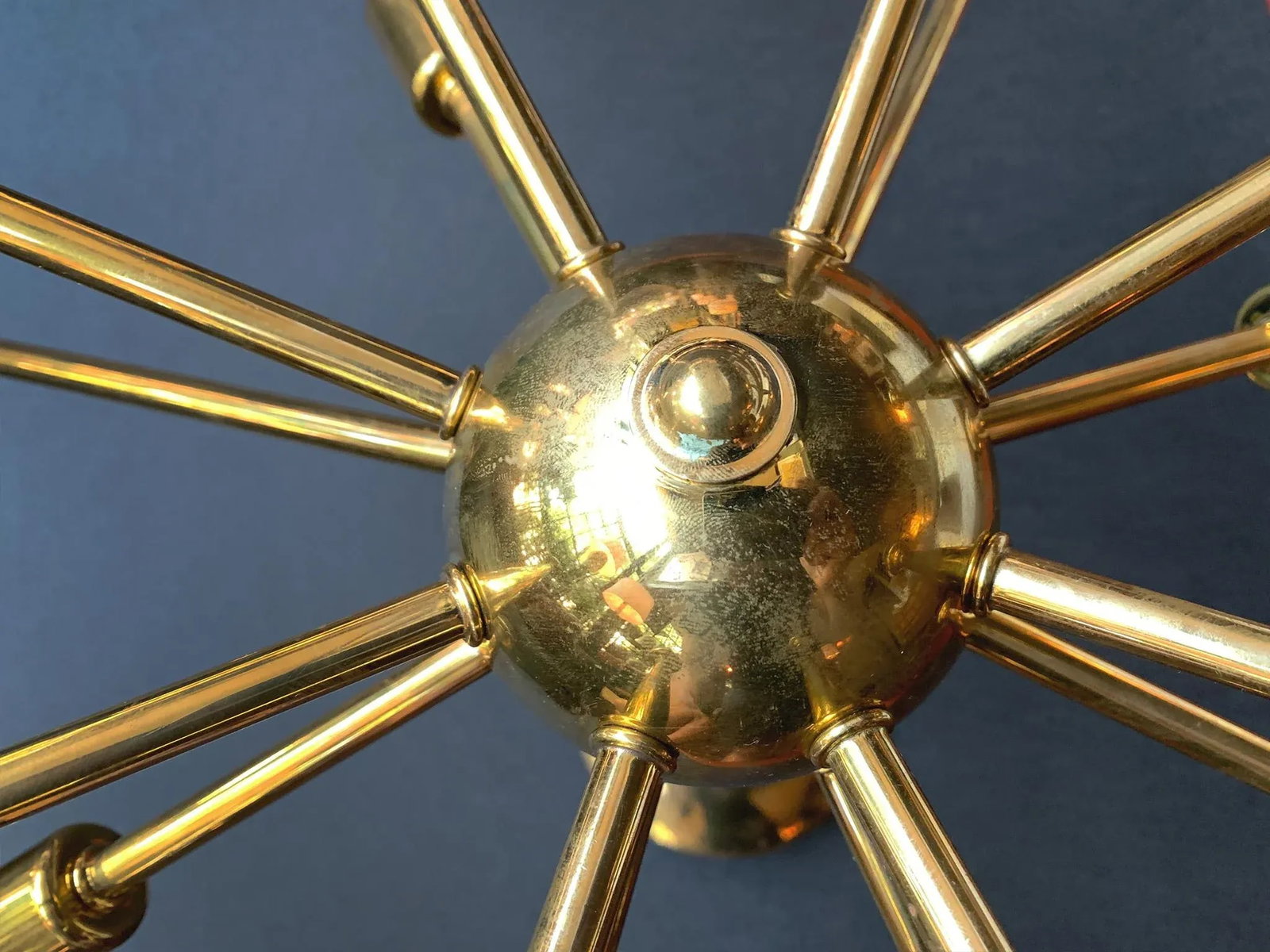 Midcentury Brass Sputnik Chandelier - 11