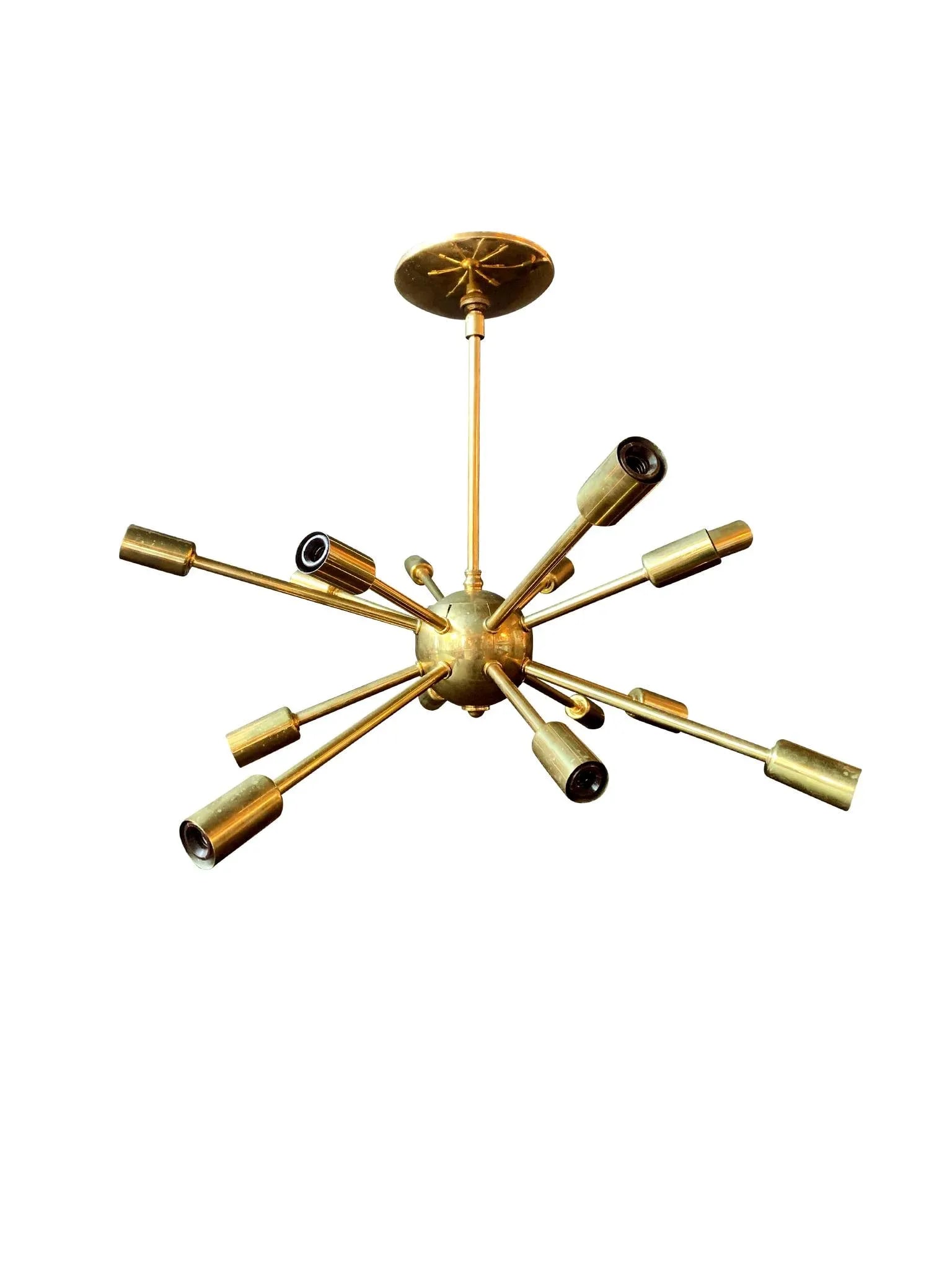 Midcentury Brass Sputnik Chandelier - 13