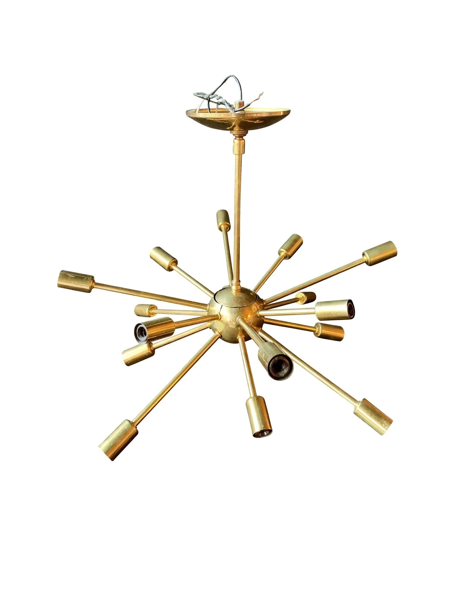 Midcentury Brass Sputnik Chandelier - 2