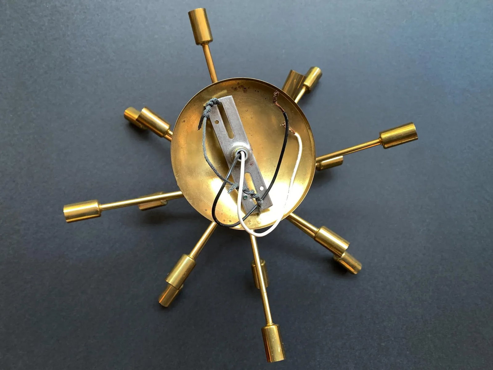 Midcentury Brass Sputnik Chandelier - 4