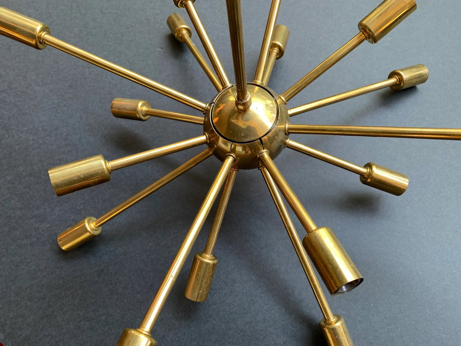 Midcentury Brass Sputnik Chandelier - 6