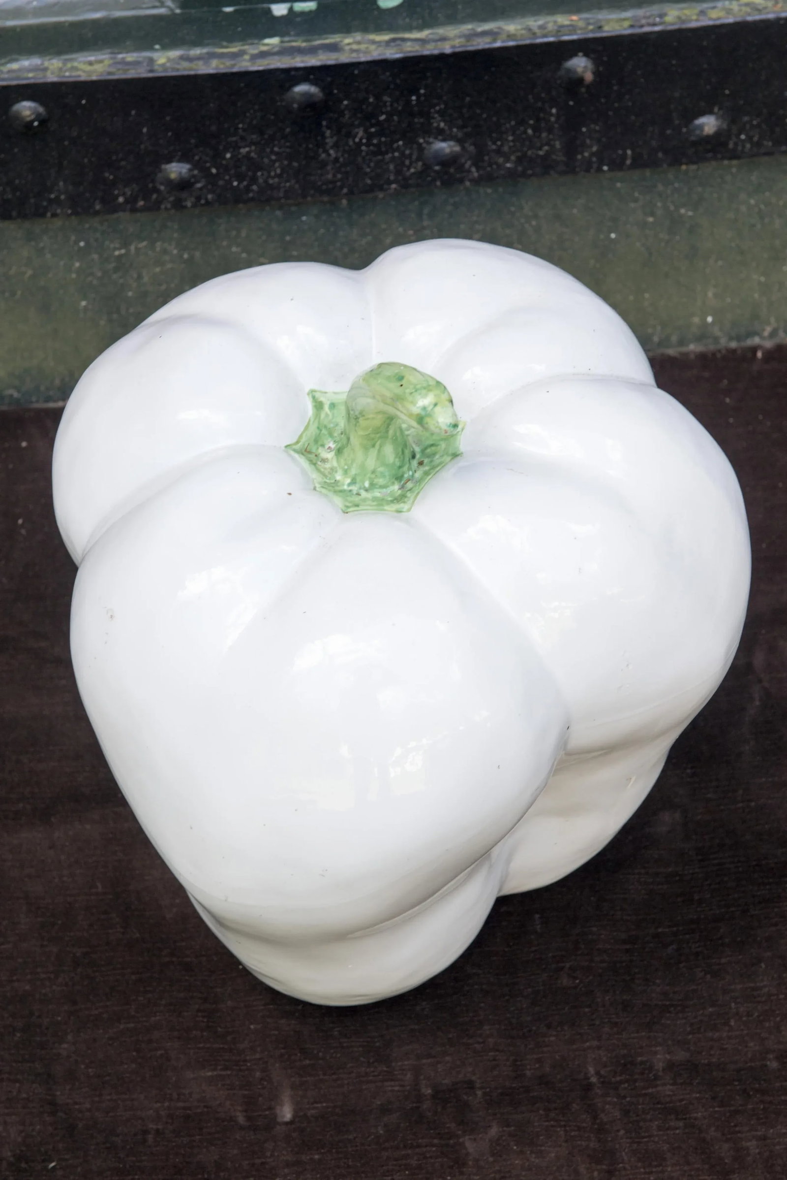 1970s Large White Ceramic Pepper - 3