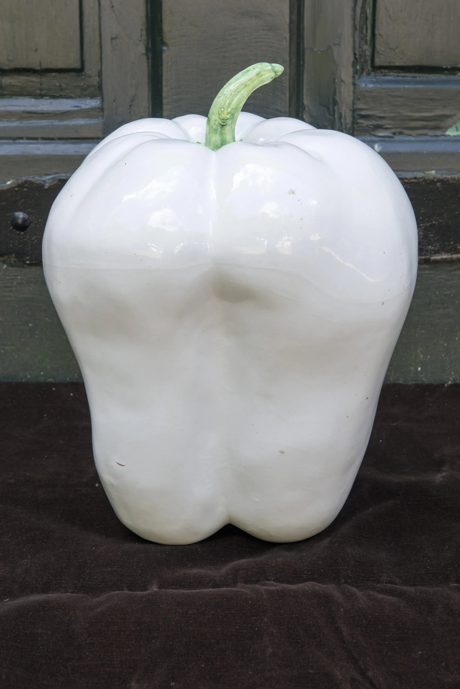 1970s Large White Ceramic Pepper - 5