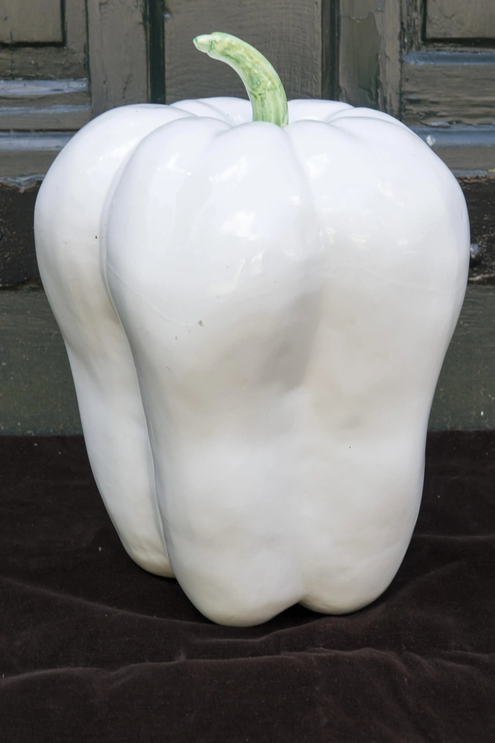 1970s Large White Ceramic Pepper - 7