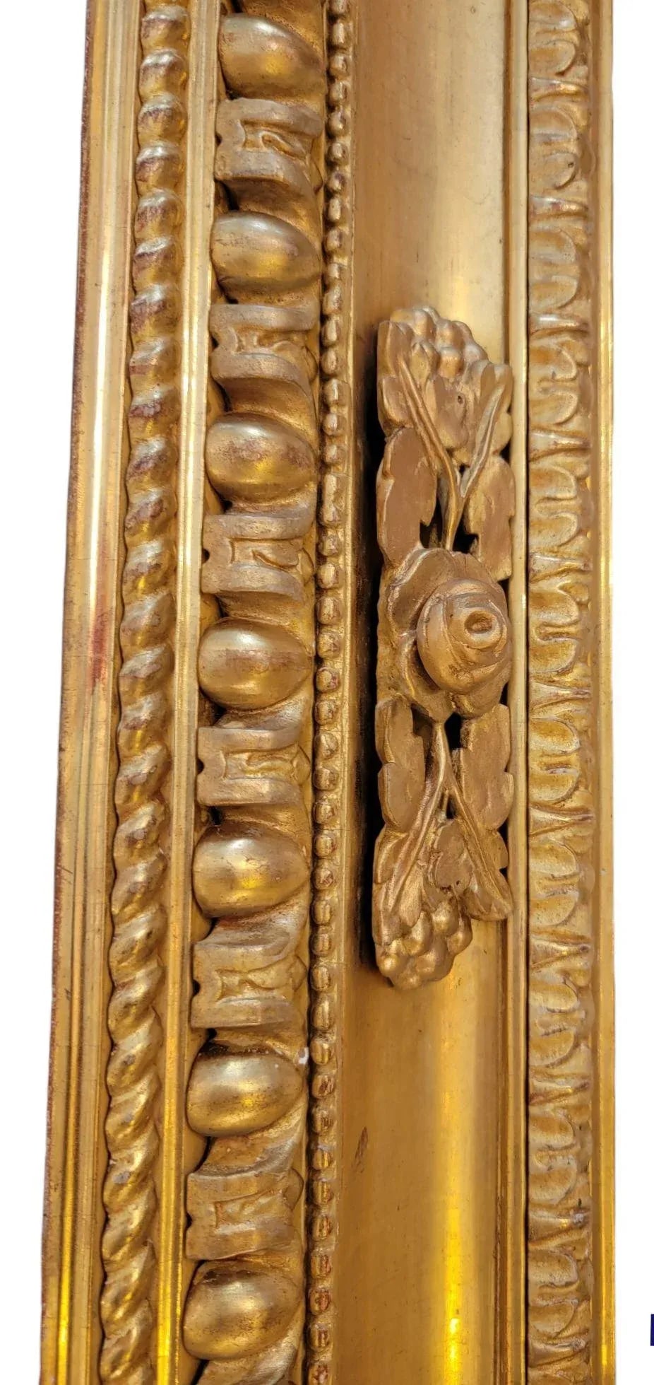 Antique Russian 24k Plt Wooden Frame - 5