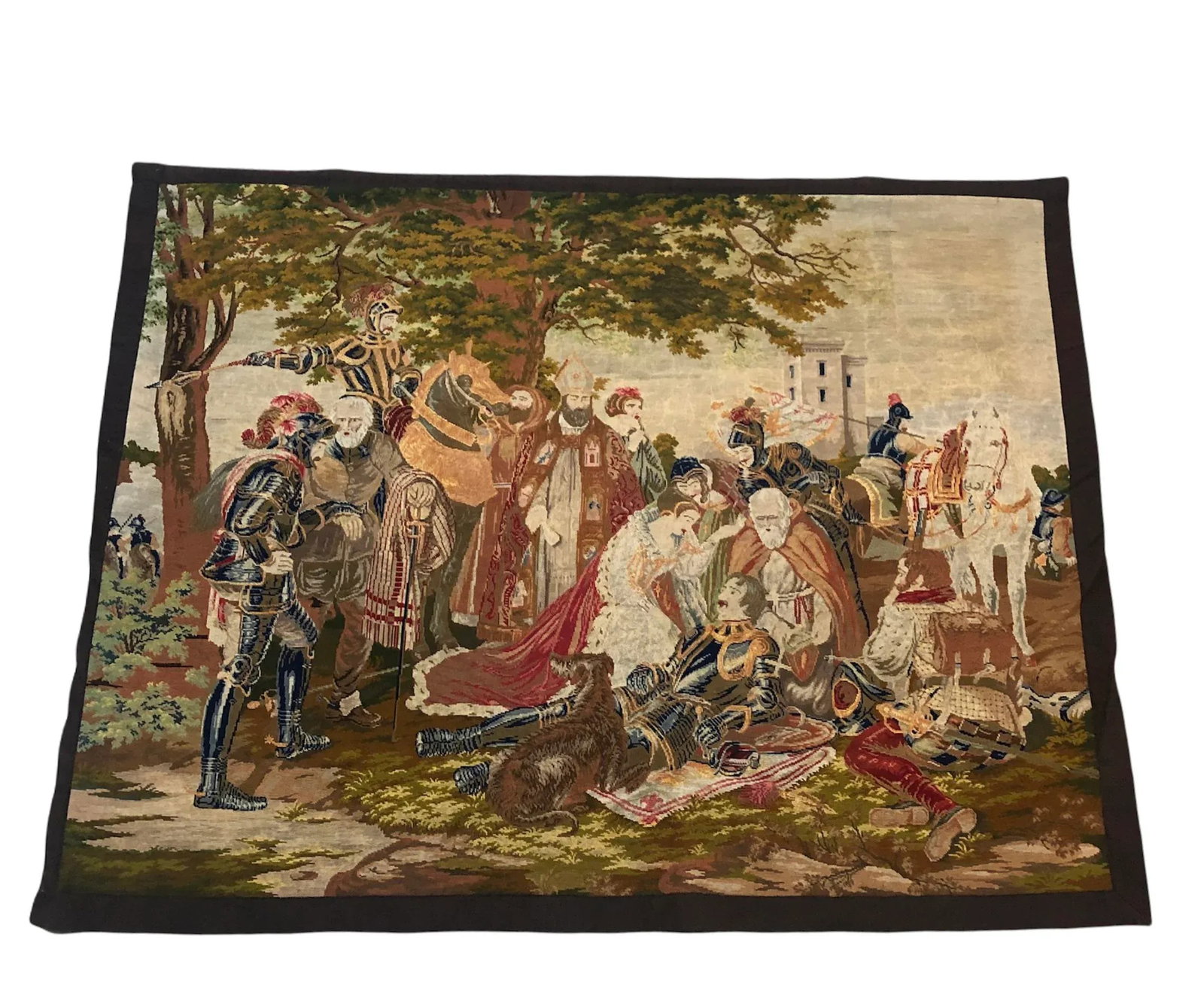 Late 19th Century Needlepoint Tapestry of Scotland Mourning - 10