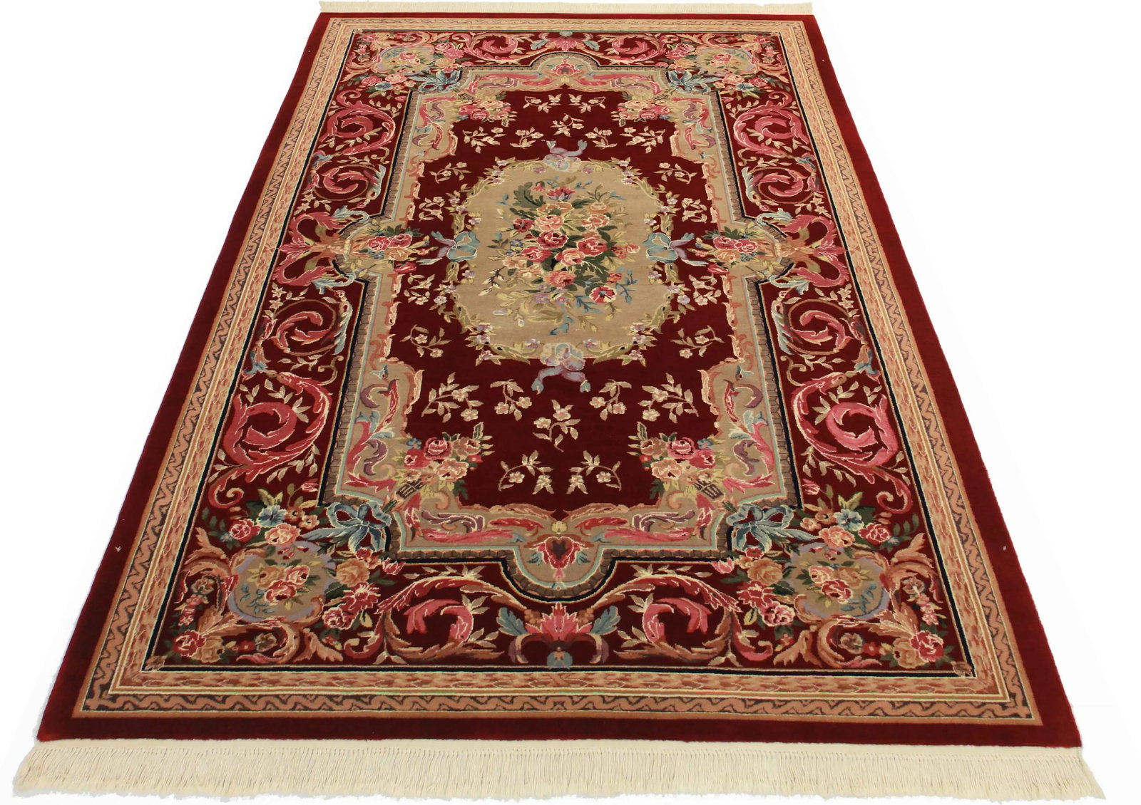 Chinese Hand-Knotted Wool Rug - 5'9" X 8'9" - 2