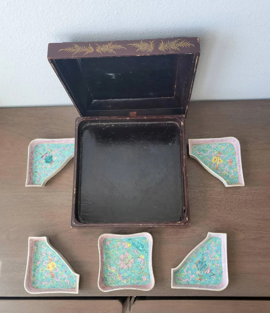 Antique Chinese Famille Rose Porcelain Sweetmeat Dishes - 5