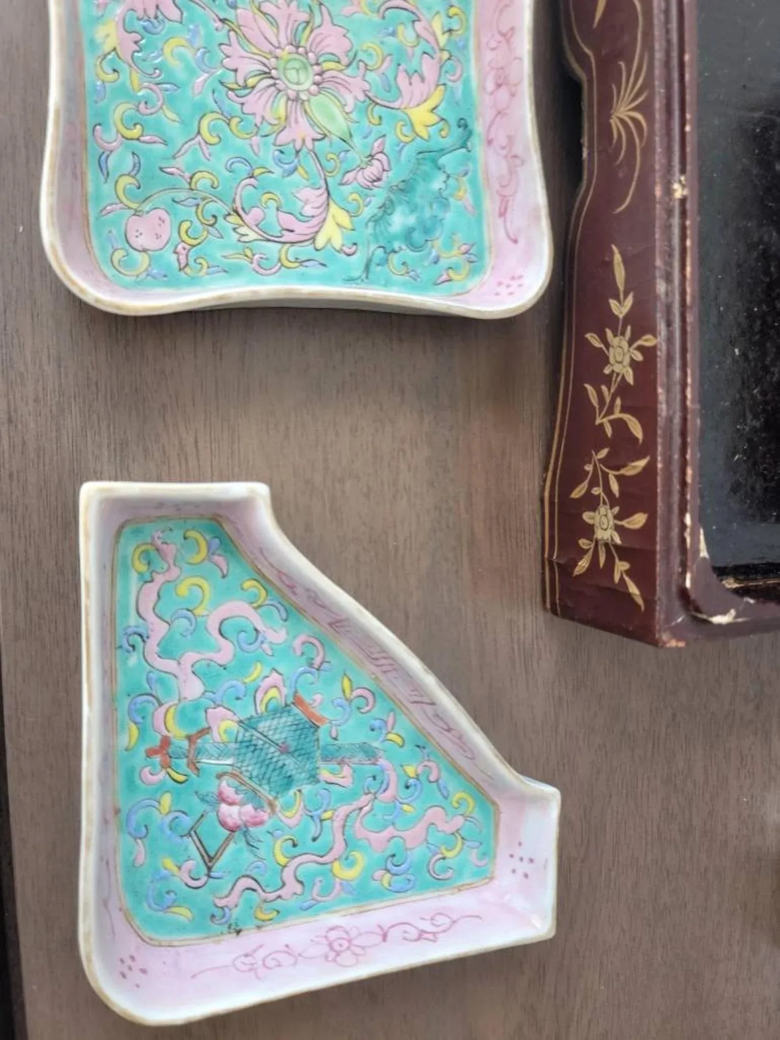 Antique Chinese Famille Rose Porcelain Sweetmeat Dishes - 6