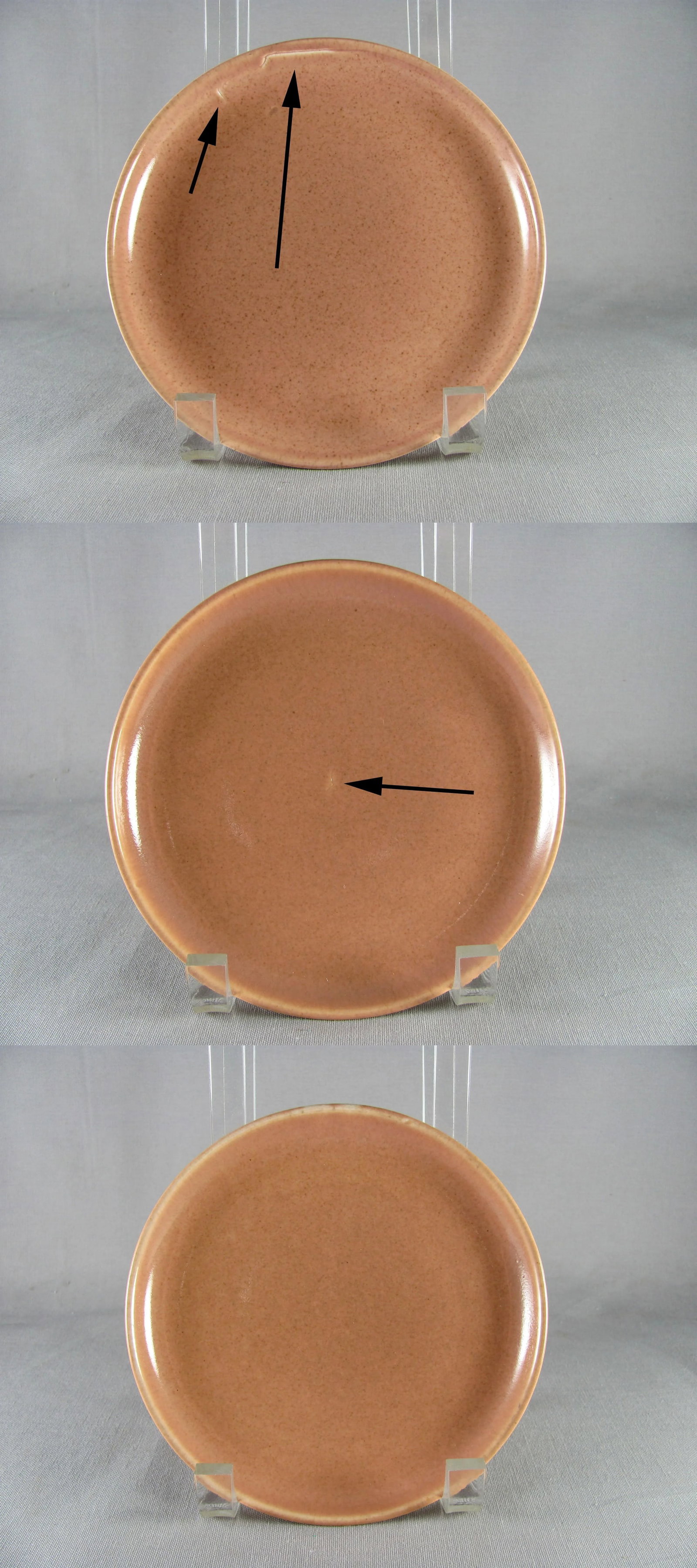 1950s Russel Wright Steubenville American Modern Coral Pink Peach Service for 8 Dinnerware - 56pc Se - 6