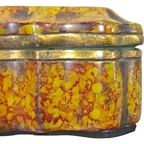 Vintage Italian Borghese Marbelized Ceramic Box - 6