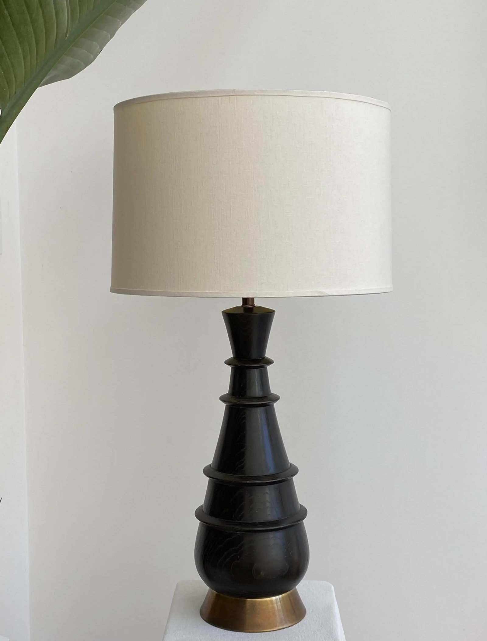 Mid Century Modern Ebonized Table Lamp - 12