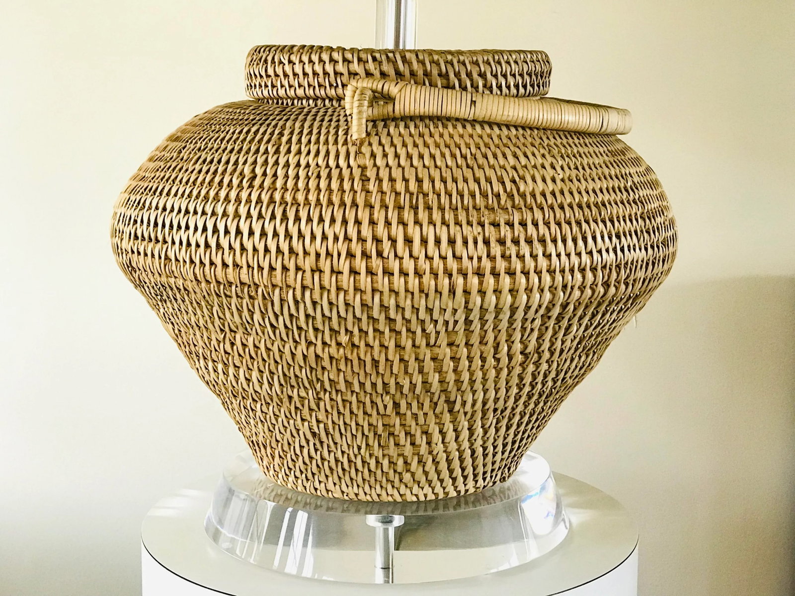 1980's Steve Chase Basket Lamp - 3